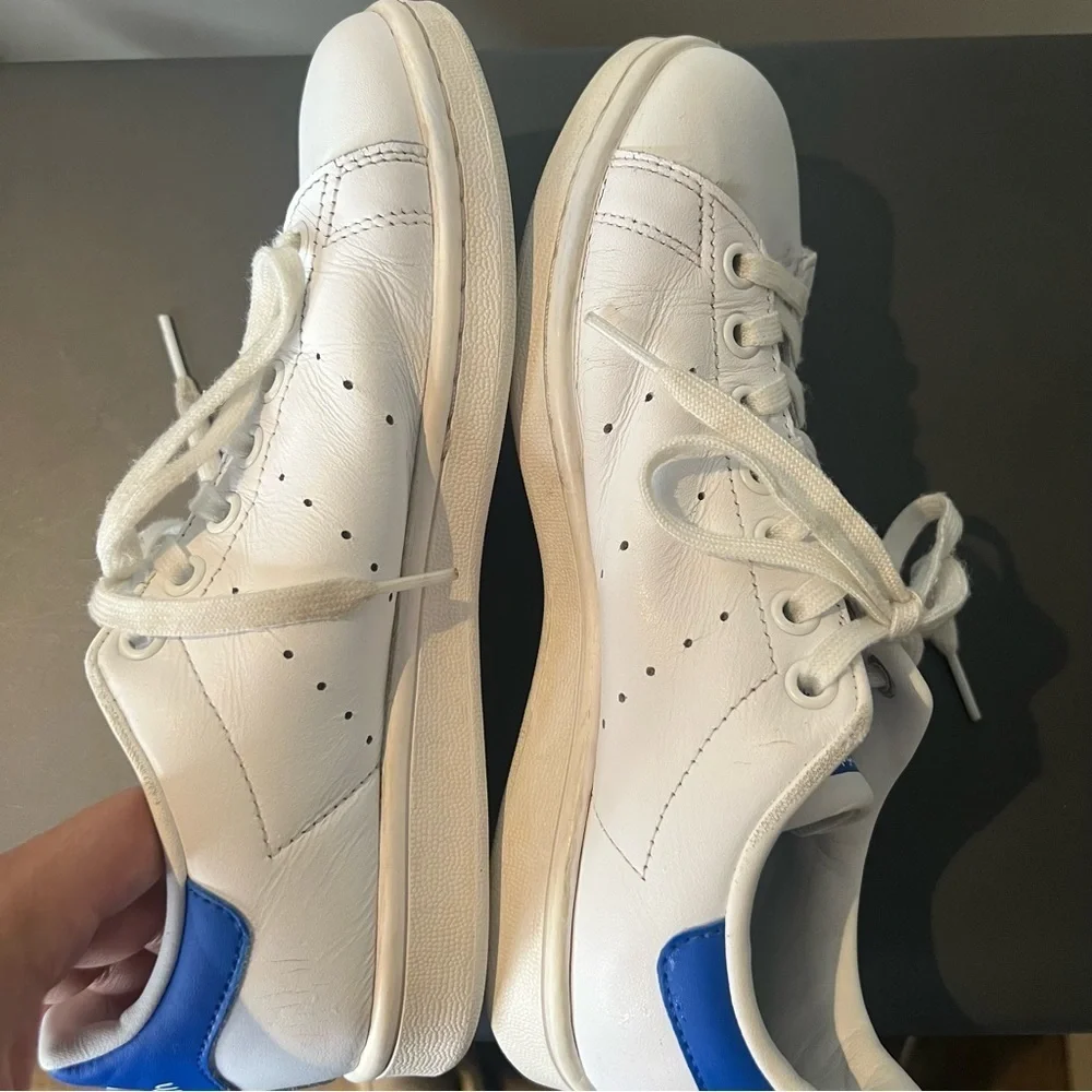 Adidas STAN SMITH SHOES white and blue mens size 5.5